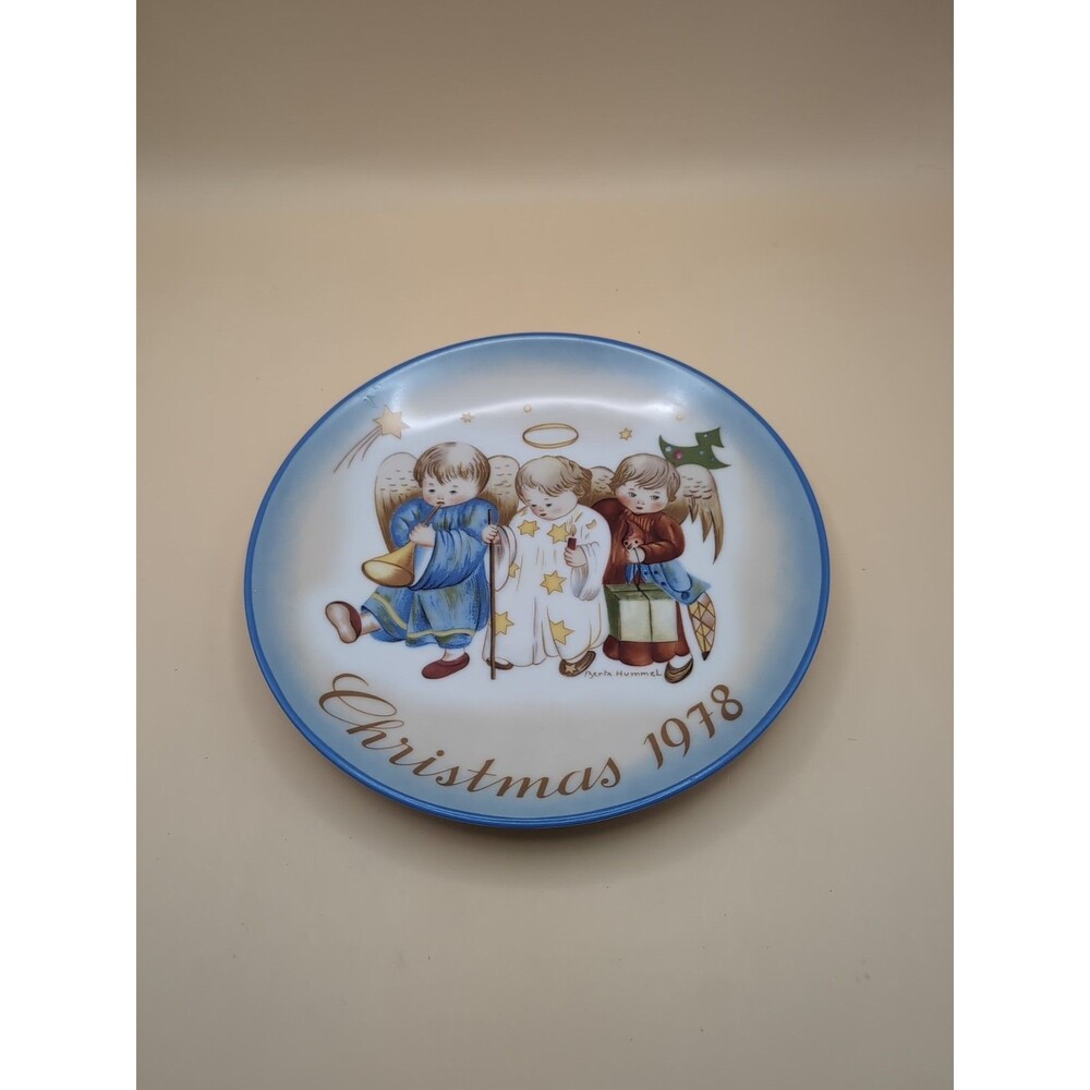 Schelmid Humel Heavely Trio Limited Edition 1978 Christmas Plate 8" VTG Angels